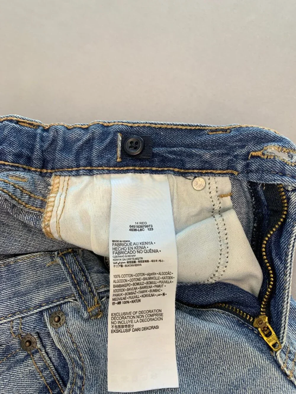 Brand New Dickies Girls Top Size S and Pre-Loved Girls Levi's Jean Shorts Sz 14